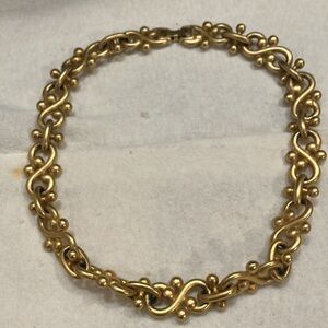 Vintage Erwin Pearl Brushed Gold Necklacr